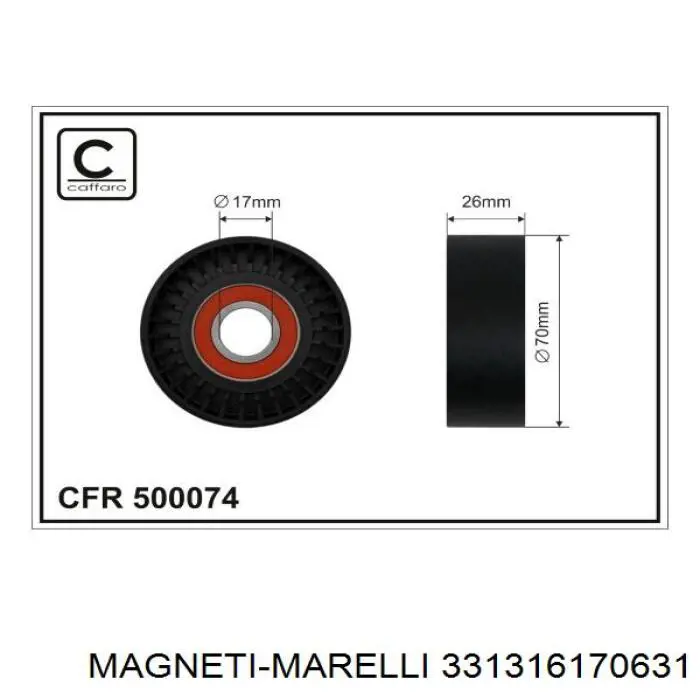 331316170631 Magneti Marelli polea tensora correa poli v