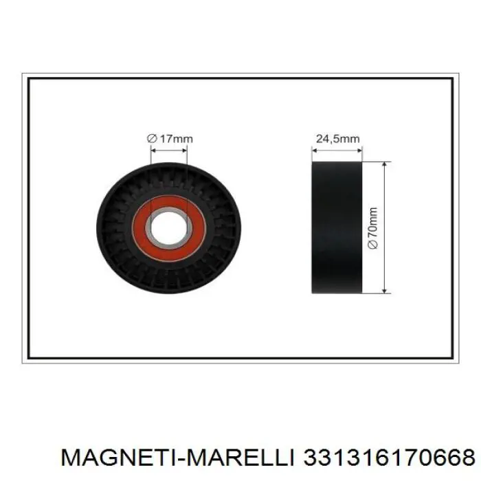 331316170668 Magneti Marelli polea tensora correa poli v