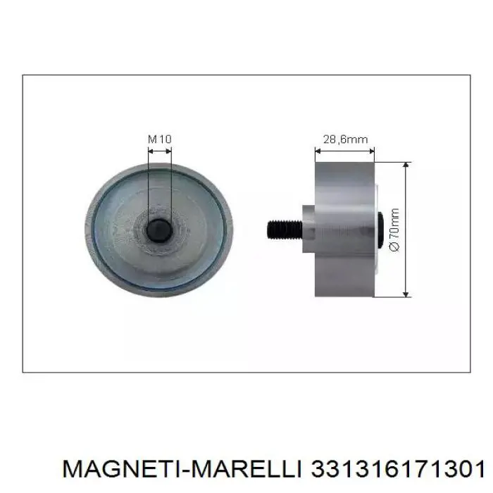 Comprar 331316171301 Magneti Marelli Polea tensora, correa poli V