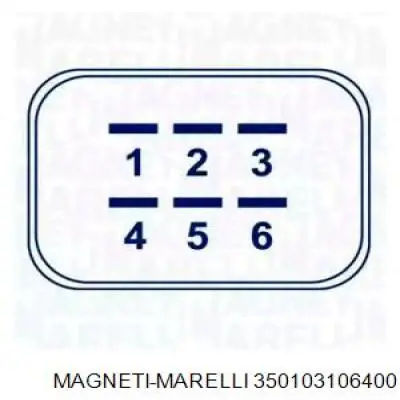 350103106400 Magneti Marelli mecanismo de elevalunas, puerta delantera derecha