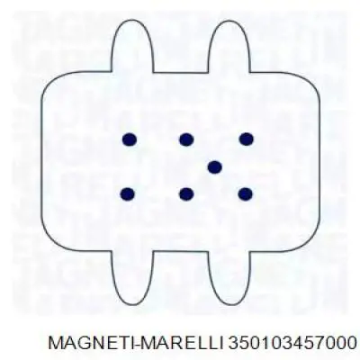 350103457000 Magneti Marelli mecanismo de elevalunas, puerta delantera izquierda