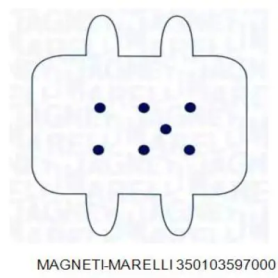 350103597000 Magneti Marelli mecanismo de elevalunas, puerta delantera izquierda