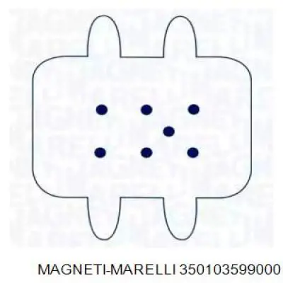 350103599000 Magneti Marelli mecanismo de elevalunas, puerta delantera izquierda