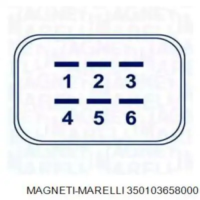 350103658000 Magneti Marelli mecanismo de elevalunas, puerta delantera derecha