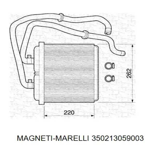 350213059003 Magneti Marelli radiador de calefacción