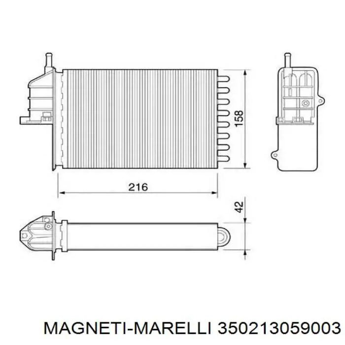 Radiador de calefacción Fiat Bravo 1 182
