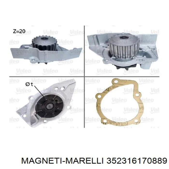 352316170889 Magneti Marelli bomba de agua