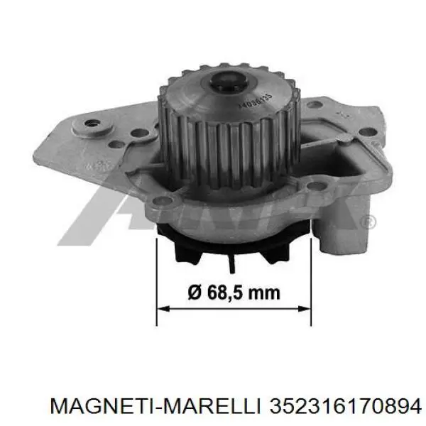Bomba de agua 1623096980 Peugeot/Citroen