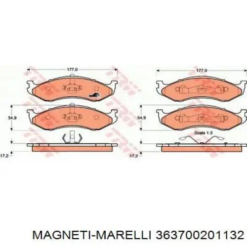 Pastillas de freno delanteras Jeep Cherokee 2 XJ