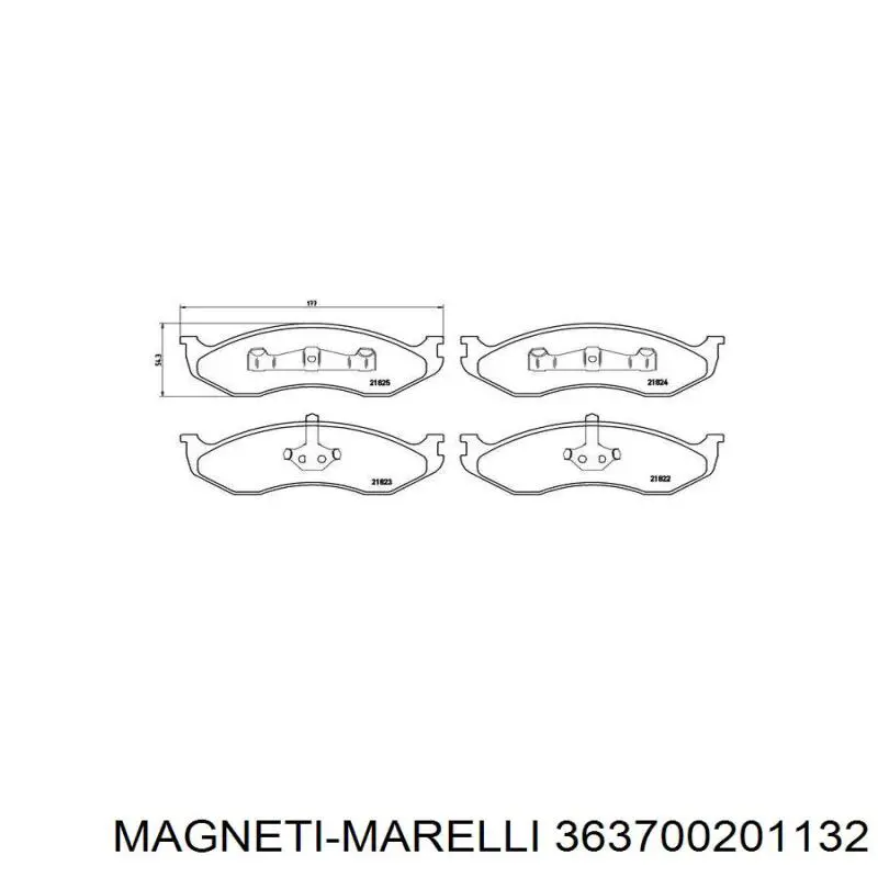 Pastillas de freno delanteras Jeep Cherokee 2 XJ