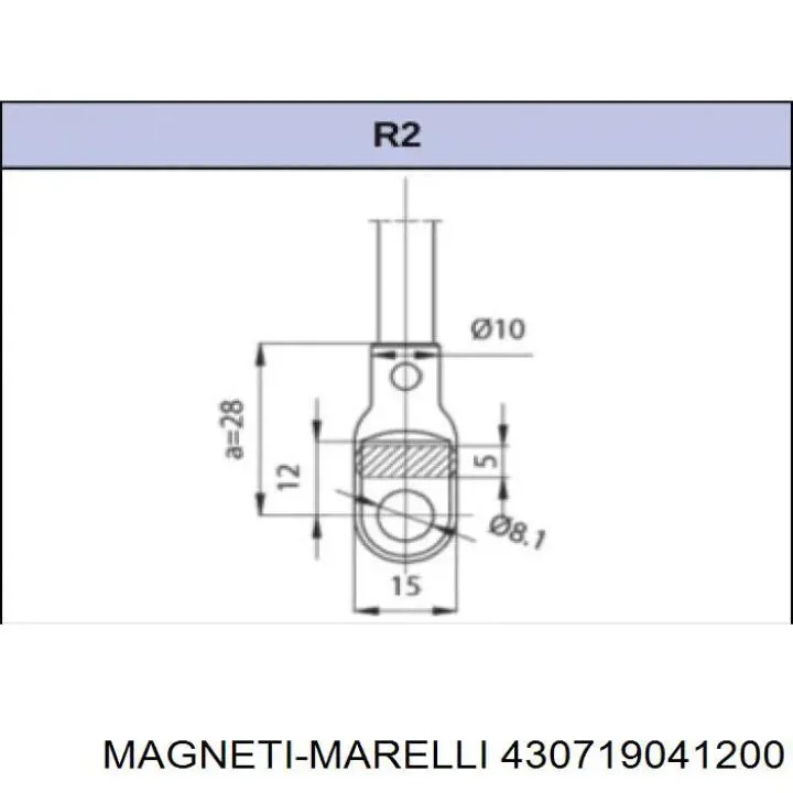 430719041200 Magneti Marelli muelle neumático, capó de motor