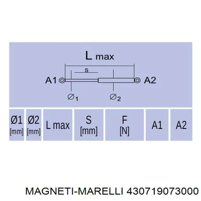 Comprar 430719073000 Magneti Marelli Amortiguador de puerta trasera