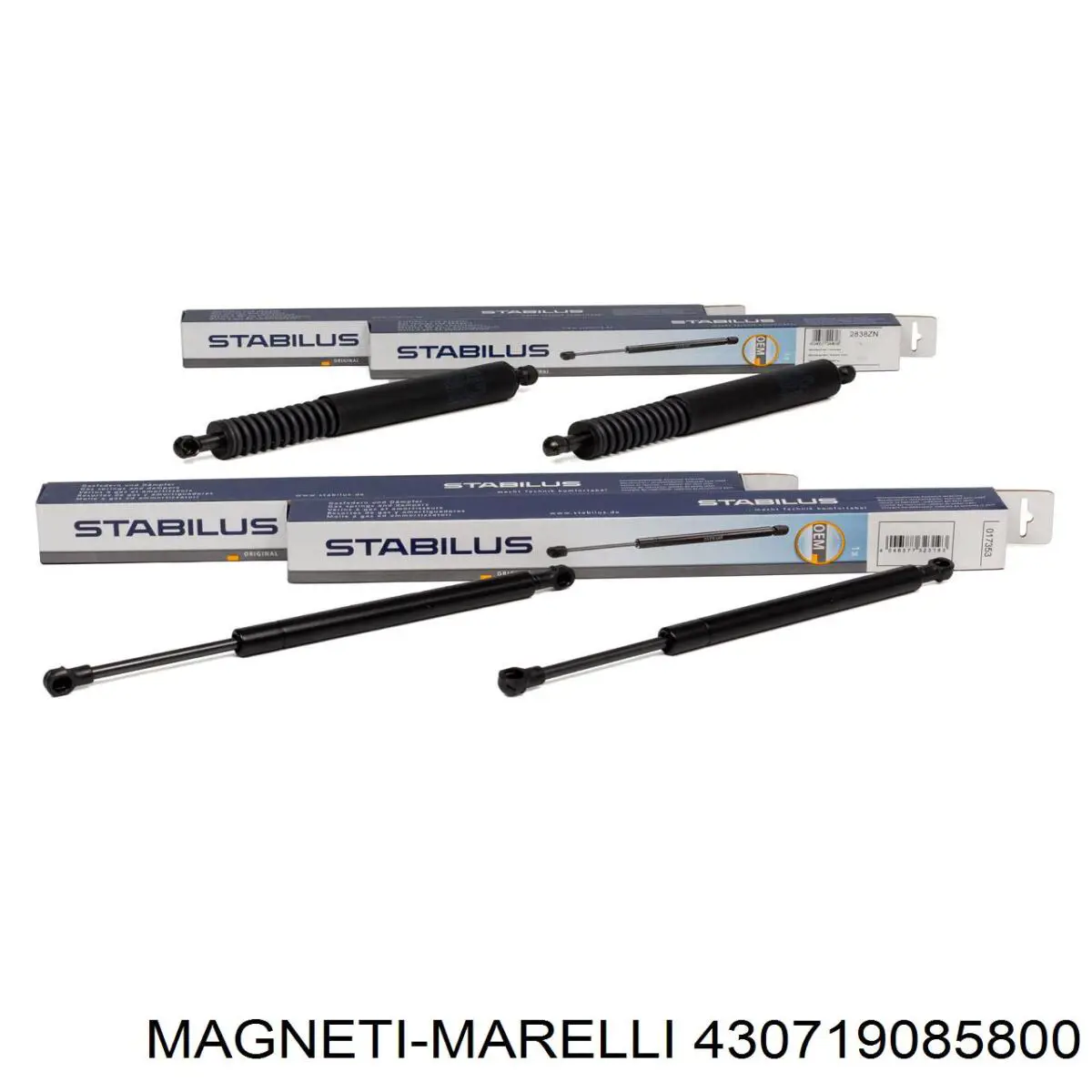 430719085800 Magneti Marelli amortiguador para porton trasero (3/5 puertas traseras (lisas)