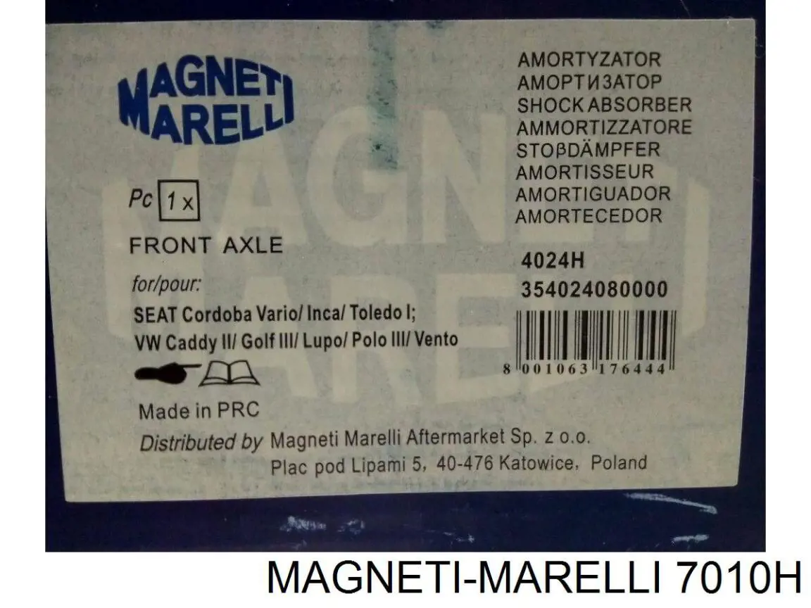 7010H Magneti Marelli amortiguador trasero