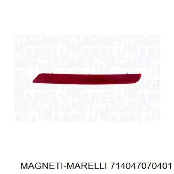 LLL701 Magneti Marelli reflector, parachoques trasero, derecho