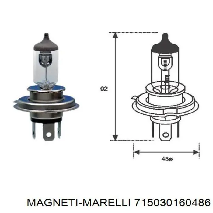 LAB632 Magneti Marelli luz antiniebla izquierdo