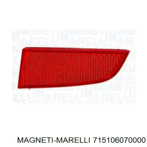 715106070000 Magneti Marelli reflector, parachoques trasero, derecho