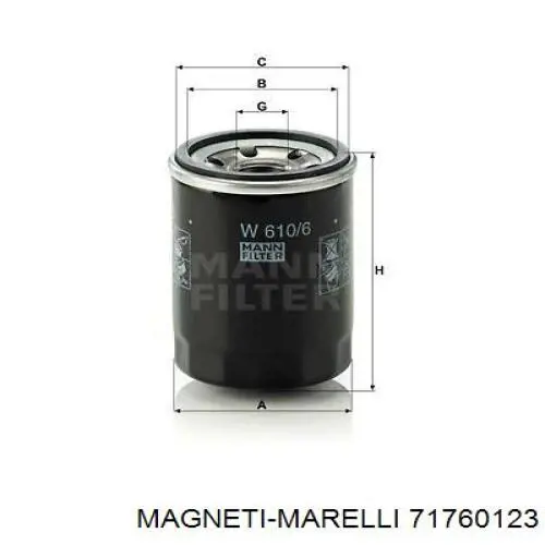 Precio del repuesto Filtro de aceite motor Galant VI sedán