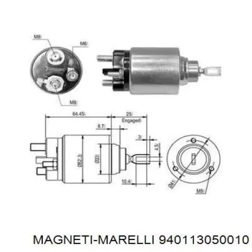 Solenoide de arranque 940113050010 Magneti Marelli