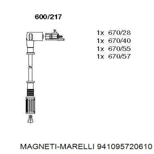 941095720610 Magneti Marelli cables de bujías