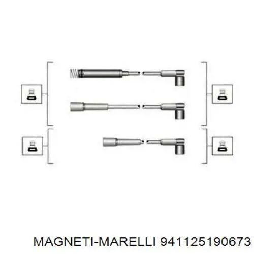 1612528 Opel juego de cables de encendido