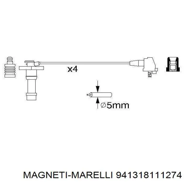 941318111274 Magneti Marelli juego de cables de encendido