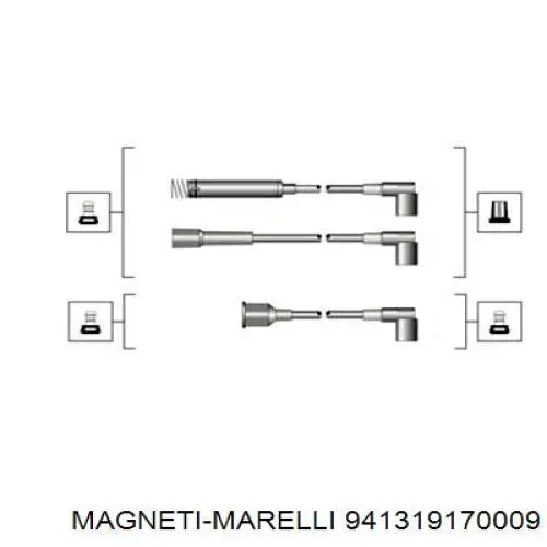 941319170009 Magneti Marelli juego de cables de encendido