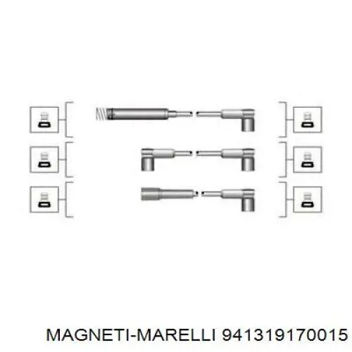 941319170015 Magneti Marelli juego de cables de encendido