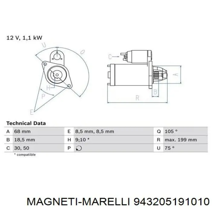 943205191010 Magneti Marelli Arranque motores