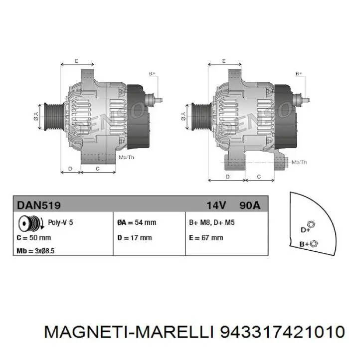 Comprar 943317421010 Magneti Marelli Dynamo