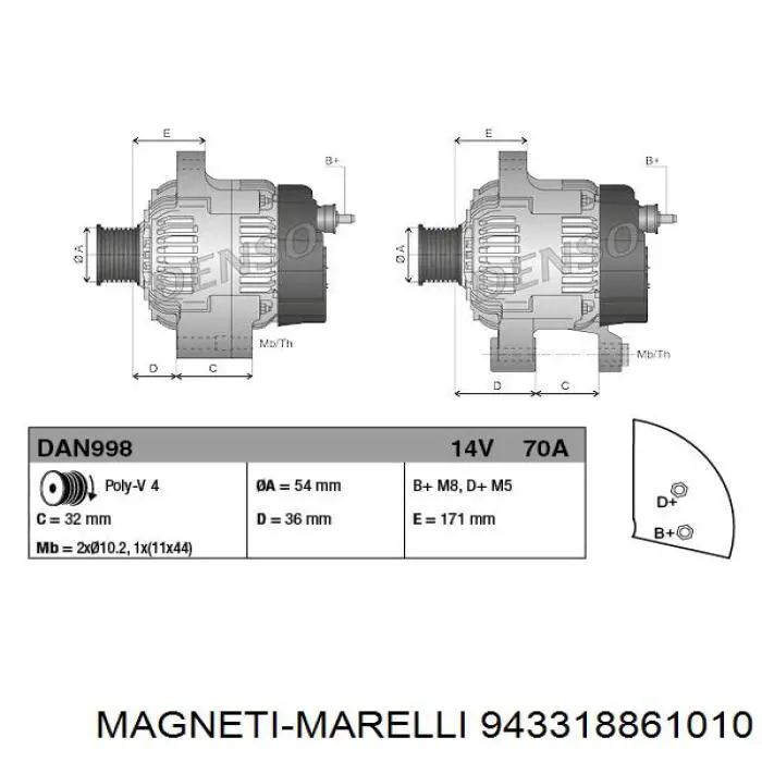 Comprar 943318861010 Magneti Marelli Dynamo