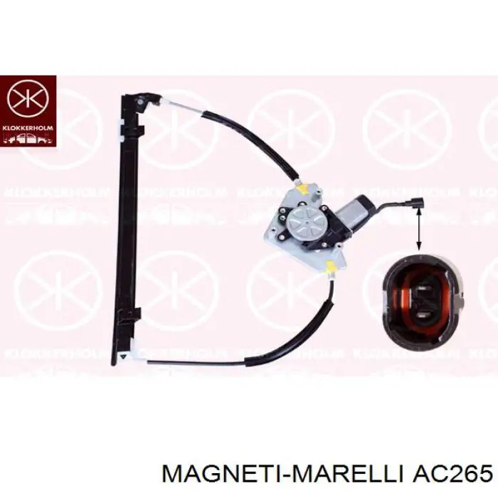 AC265 Magneti Marelli mecanismo de elevalunas, puerta delantera derecha
