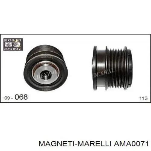 AMA0071 Magneti Marelli polea del alternador