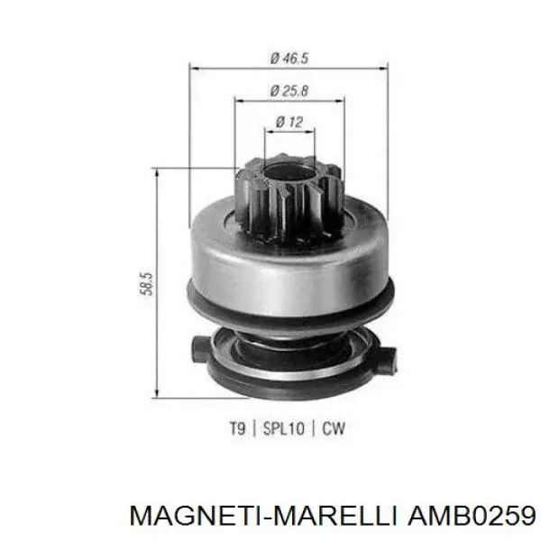 AMB0259 Magneti Marelli bendix, motor de arranque