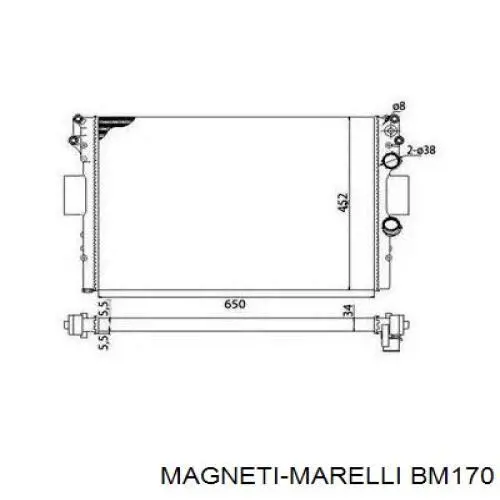 BM170 Magneti Marelli radiador refrigeración del motor