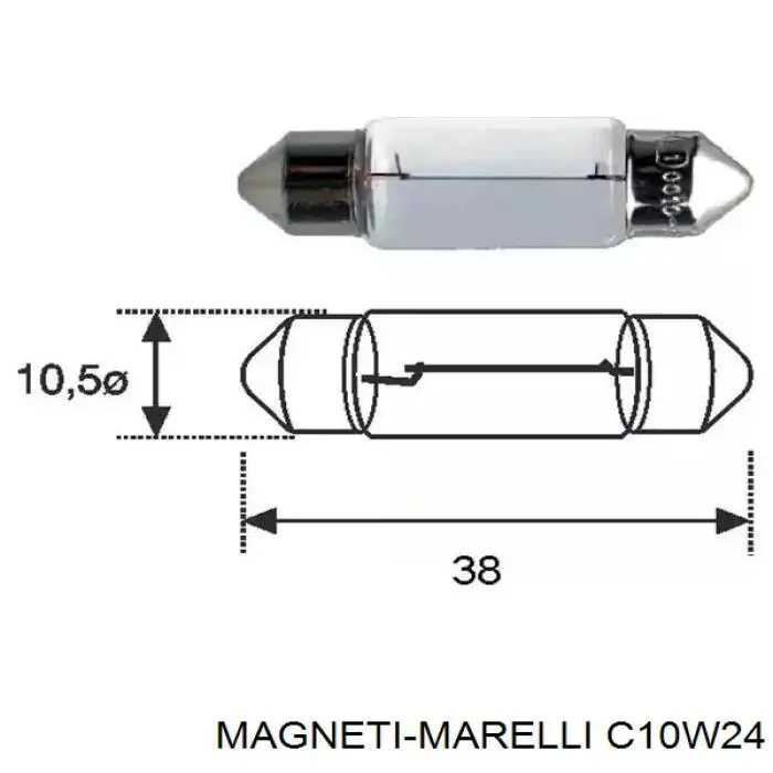 C10W 24 Magneti Marelli lámpara, luz interior/cabina