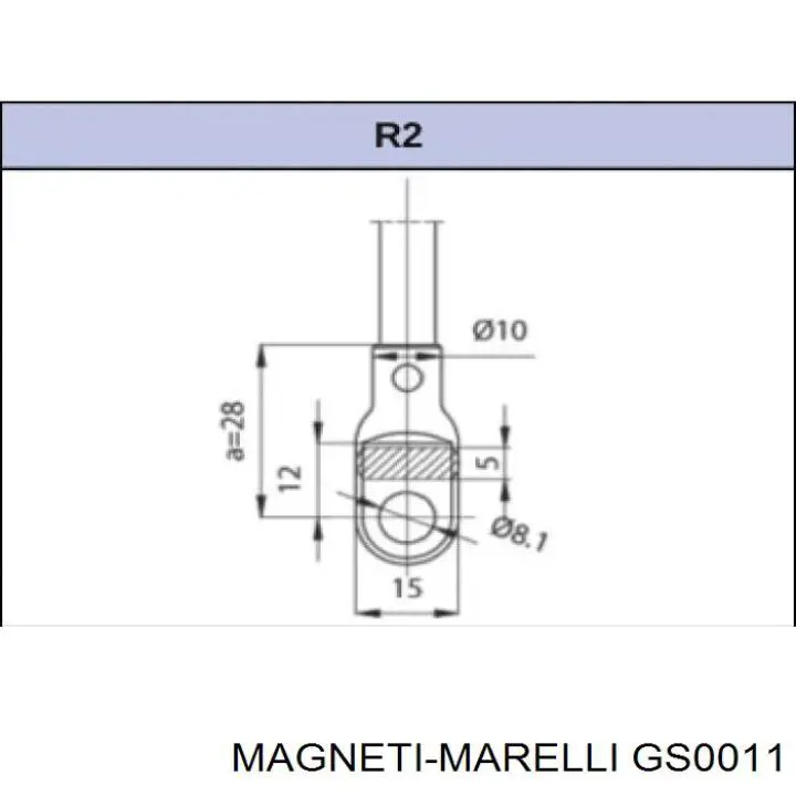 Amortiguador maletero GS0011 Magneti Marelli