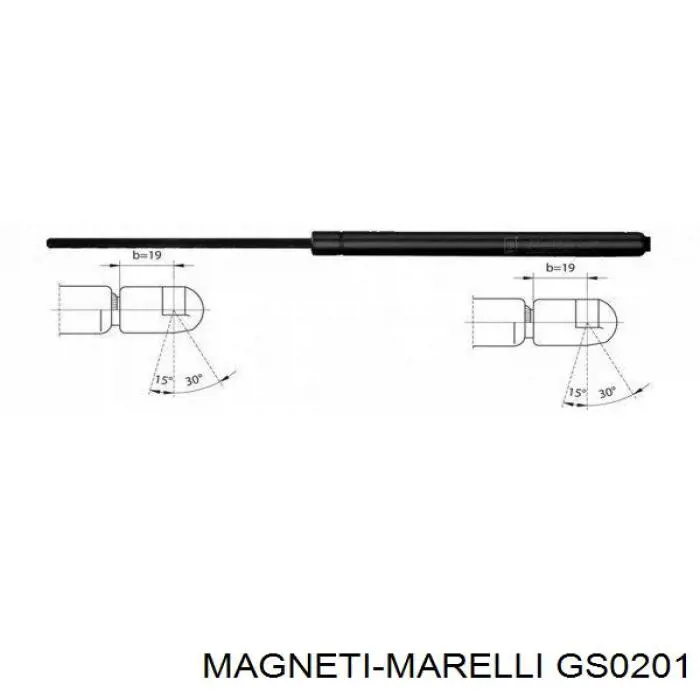 GS0201 Magneti Marelli amortiguador de maletero