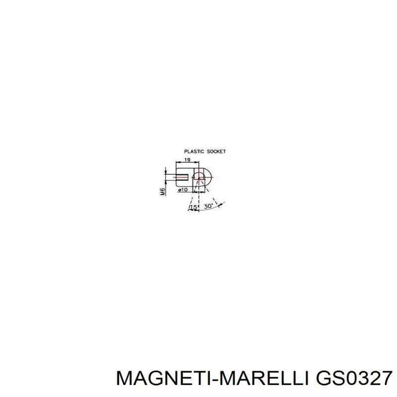 GS0327 Magneti Marelli amortiguador de maletero