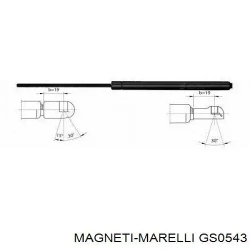 GS0543 Magneti Marelli amortiguador de maletero