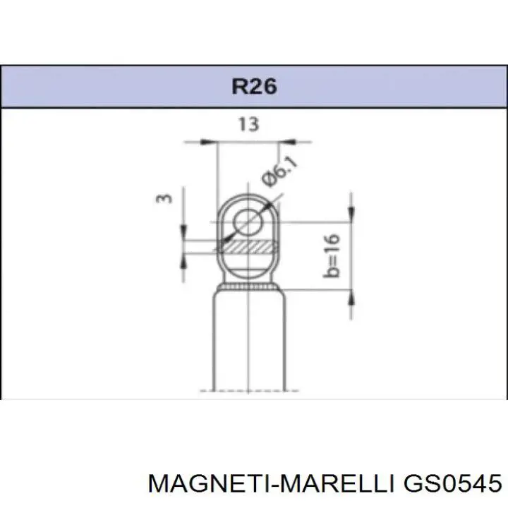 GS0545 Magneti Marelli amortiguador abatible del asiento