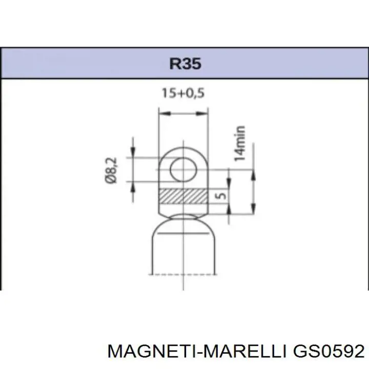 Amortiguador De Gas Magneti Marelli GS0143 - Compatible Con Opel Corsa B (Varios Modelos)