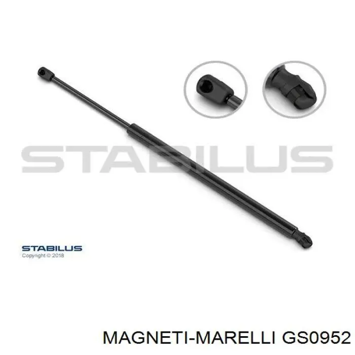 GS0952 Magneti Marelli amortiguador de maletero