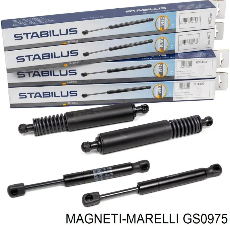 GS0975 Magneti Marelli amortiguador para porton trasero (3/5 puertas traseras (lisas)