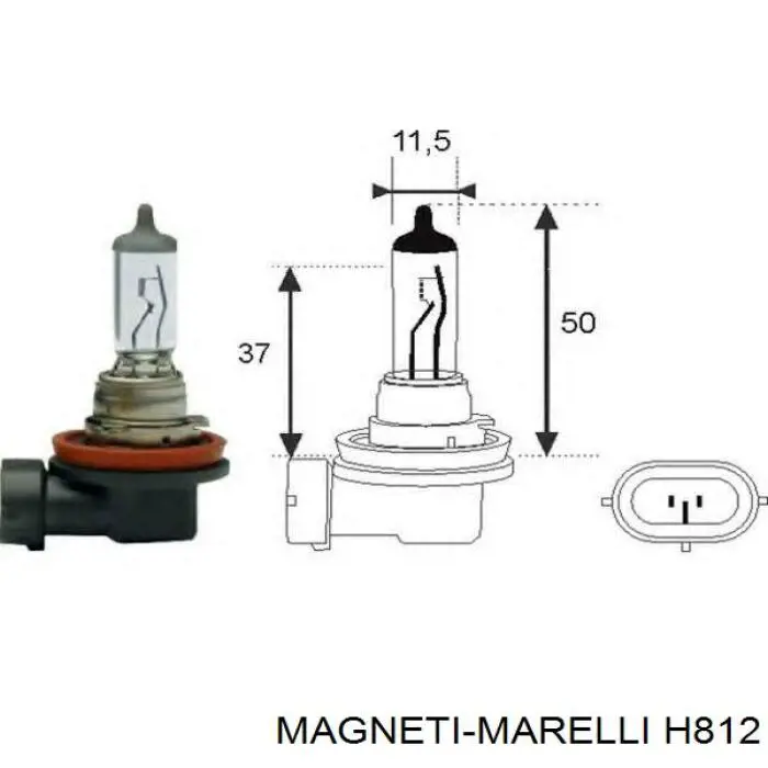 H812 Magneti Marelli Bombilla halógena