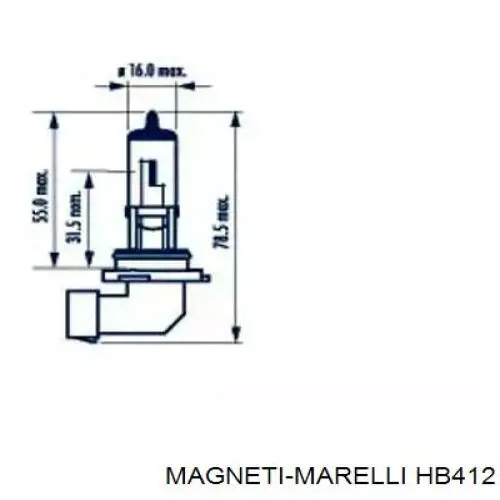 HB412 Magneti Marelli Lámpara halógena