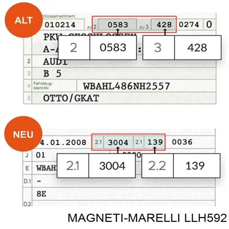 Piloto trasero izquierdo LLH592 Magneti Marelli