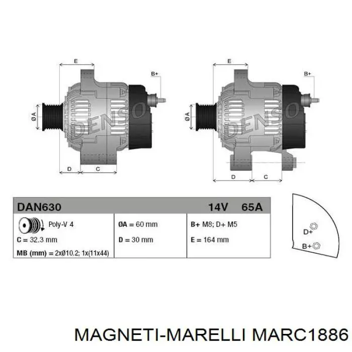 MARC1886 Magneti Marelli alternador