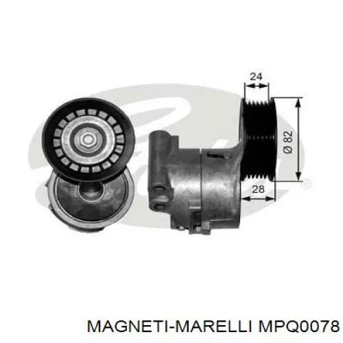 MPQ0078 Magneti Marelli polea tensora correa poli v