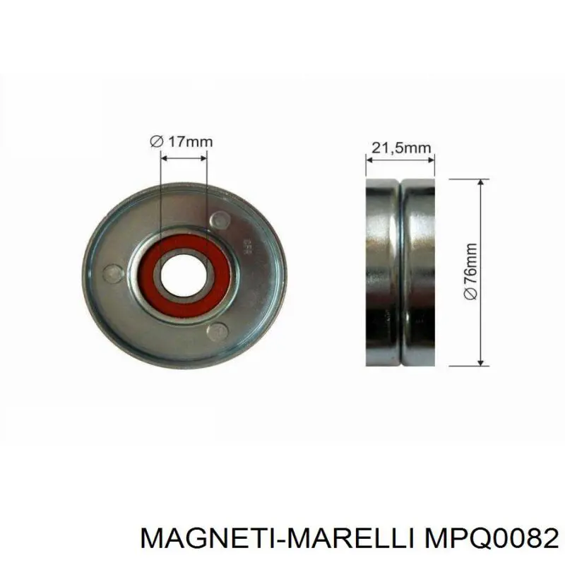 MPQ0082 Magneti Marelli rodillo, correa trapecial poli v